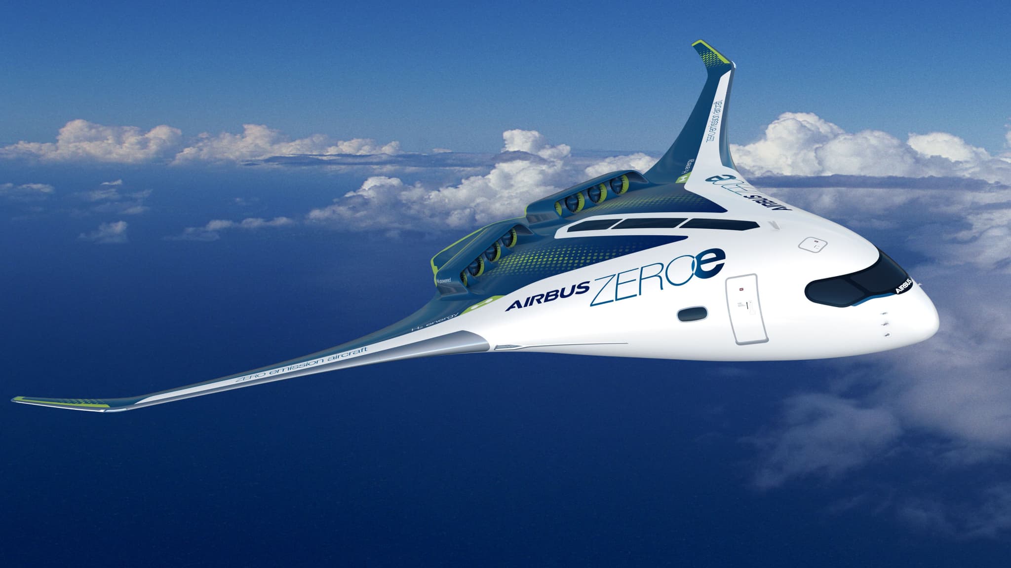 Airbus a présenté ce lundi ses concepts d'avions à hydrogène pour 2035.