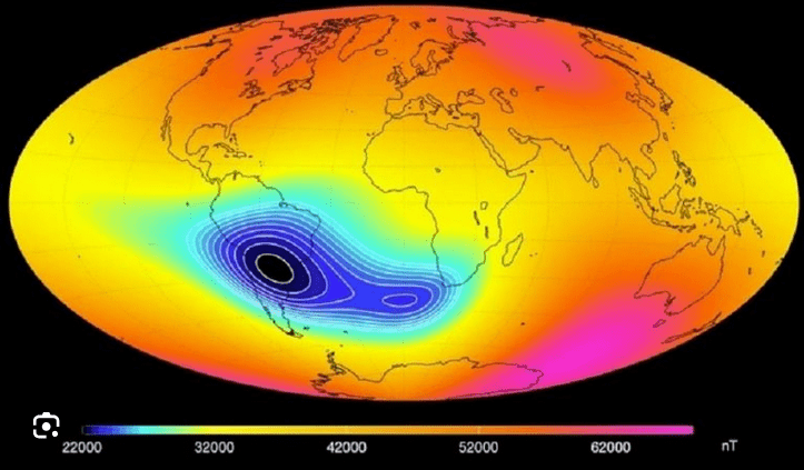 S'étendant de l'Amérique du Sud à l'Afrique australe, cette région intrigue les scientifiques depuis des décennies en raison de son comportement magnétique inhabituel et de ses impacts potentiels sur les satellites, les engins spatiaux et même les futurs voyages spatiaux.